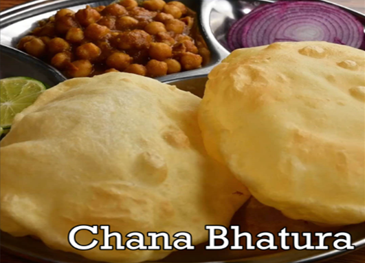 Chole Bhatura (chickpeas curry and deep fried bread)