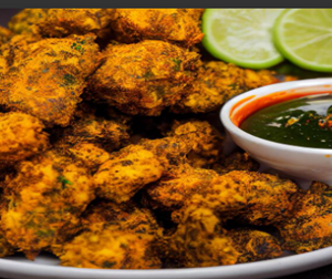 Vegetable Pakoras and Bread Pakoras with Chai Tea