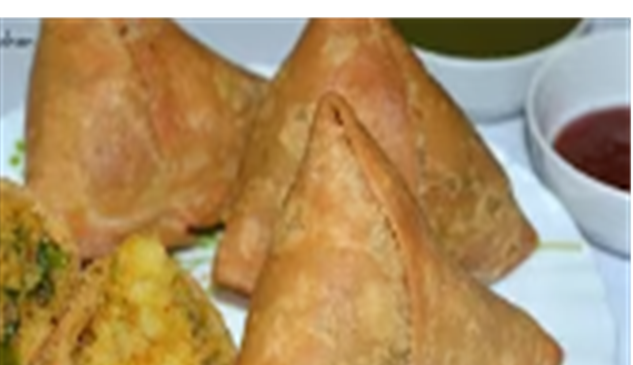 Samosas with Sweet Gravy and Chai Tea